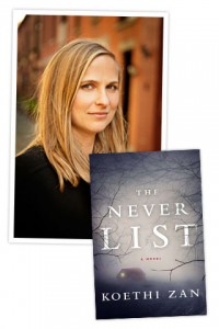Koethi Zan, author of The Never List